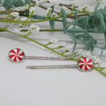 Peppermint Candy Hairpins